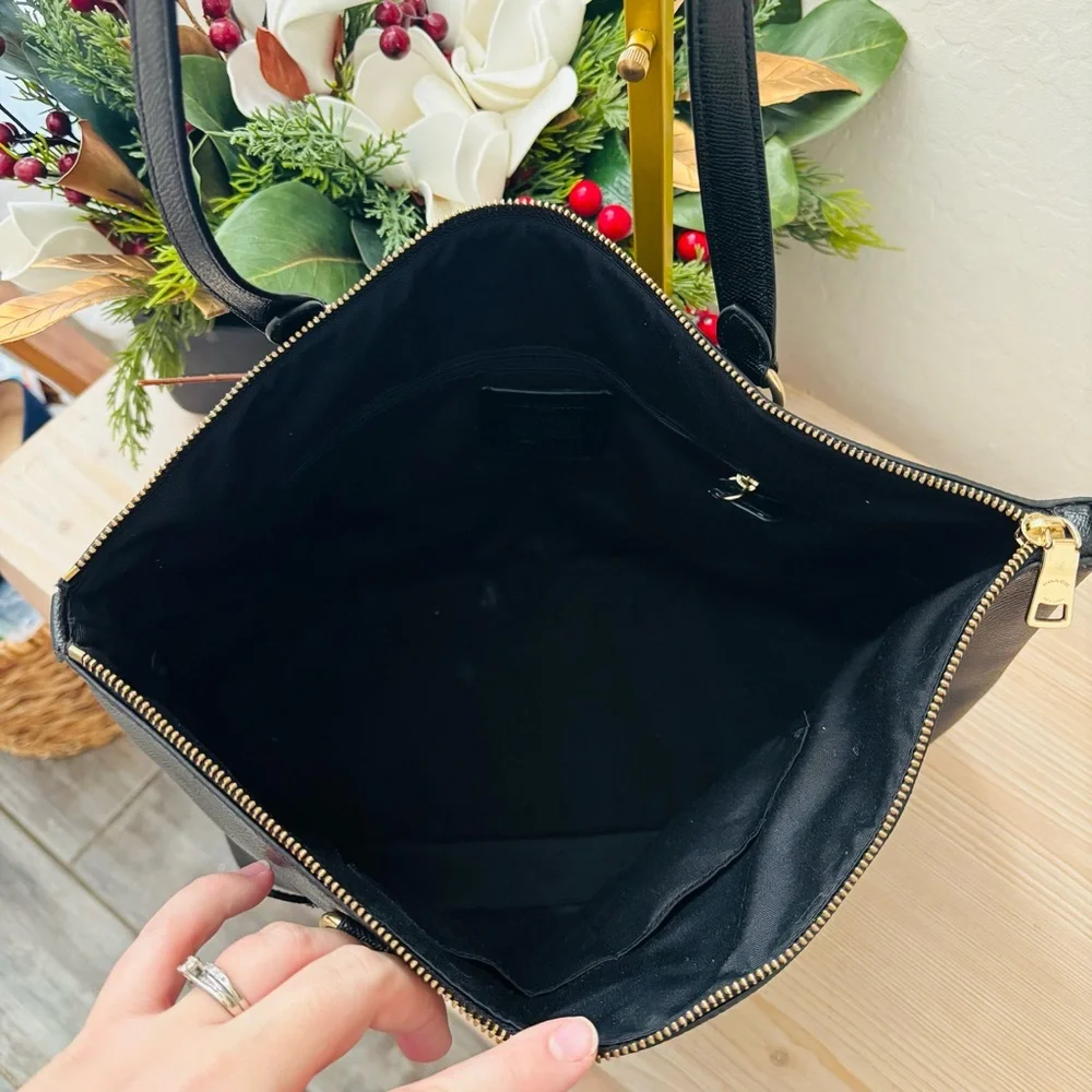 Coach sleek black